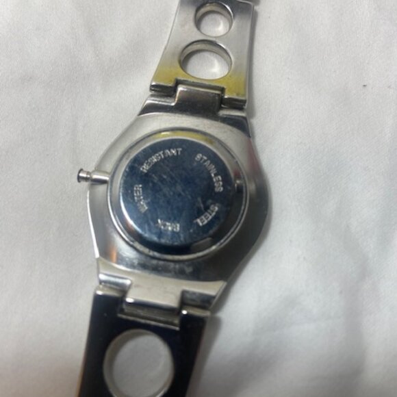 RARE Vintage CK Calvin Klein Watch Wristwatch Blue Face Silver Tone K22221 - Picture 4 of 5